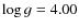 $\log g = 4.00$
