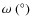 $\omega~(^\circ)$