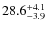 $\rm 28.6^{+ 4.1}_{- 3.9}$