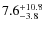 $\rm 7.6^{+ 10.8}_{- 3.8}$