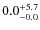 $\rm0.0^{+ 5.7}_{- 0.0}$
