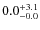 $\rm0.0^{+ 3.1}_{- 0.0}$