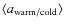 $\langle a_{\rm
warm/cold}\rangle$