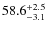 $\rm 58.6^{+ 2.5}_{- 3.1}$