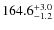 $\rm 164.6^{+ 3.0}_{- 1.2}$