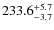 $\rm 233.6^{+ 5.7}_{- 3.7}$