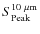 $S_{{\rm Peak}}^{10~\mu{\rm m}}$