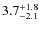 $\rm 3.7^{+ 1.8}_{- 2.1}$
