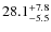 $\rm 28.1^{+ 7.8}_{- 5.5}$