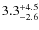 $\rm 3.3^{+ 4.5}_{- 2.6}$