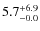 $\rm 5.7^{+ 6.9}_{- 0.0}$