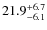 $\rm 21.9^{+ 6.7}_{- 6.1}$