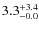 $\rm 3.3^{+ 3.4}_{- 0.0}$
