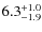 $\rm 6.3^{+ 1.0}_{- 1.9}$