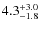 $\rm 4.3^{+ 3.0}_{- 1.8}$