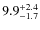 $\rm 9.9^{+ 2.4}_{- 1.7}$