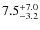 $\rm 7.5^{+ 7.0}_{- 3.2}$