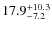 $\rm 17.9^{+ 10.3}_{- 7.2}$
