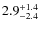 $\rm 2.9^{+ 1.4}_{- 2.4}$