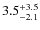 $\rm 3.5^{+ 3.5}_{- 2.1}$