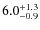 $\rm 6.0^{+ 1.3}_{- 0.9}$