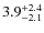 $\rm 3.9^{+ 2.4}_{- 2.1}$