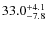 $\rm 33.0^{+ 4.1}_{- 7.8}$