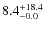 $\rm 8.4^{+ 18.4}_{- 0.0}$