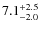 $\rm 7.1^{+ 2.5}_{- 2.0}$