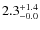 $\rm 2.3^{+ 1.4}_{- 0.0}$