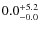 $\rm0.0^{+ 5.2}_{- 0.0}$