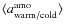 $\langle a_{\rm warm/cold}^{\rm
amo}\rangle$