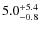 $\rm 5.0^{+ 5.4}_{- 0.8}$