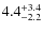 $\rm 4.4^{+ 3.4}_{- 2.2}$