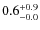 $\rm0.6^{+ 0.9}_{- 0.0}$