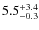 $\rm 5.5^{+ 3.4}_{- 0.3}$