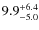 $\rm 9.9^{+ 6.4}_{- 5.0}$