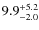 $\rm 9.9^{+ 5.2}_{- 2.0}$