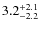 $\rm 3.2^{+ 2.1}_{- 2.2}$