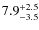 $\rm 7.9^{+ 2.5}_{- 3.5}$
