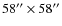 $58'' \times 58''$