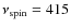$\nu_{\rm spin}=415$
