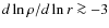 $d\ln \rho/d\ln r \ga -3$