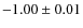 $-1.00\pm0.01$