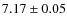 $7.17\pm0.05$