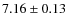 $7.16\pm0.13$