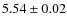 $5.54\pm0.02$
