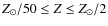$Z_{\odot}/50 \leq Z \leq Z_{\odot}/2$