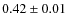 $0.42\pm0.01$