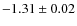 $-1.31\pm0.02$
